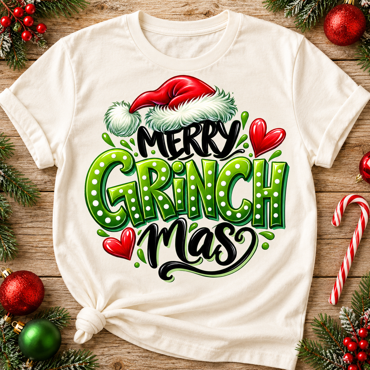 Merry Grinchmas PNG | Christmas Grinch Style Digital Download