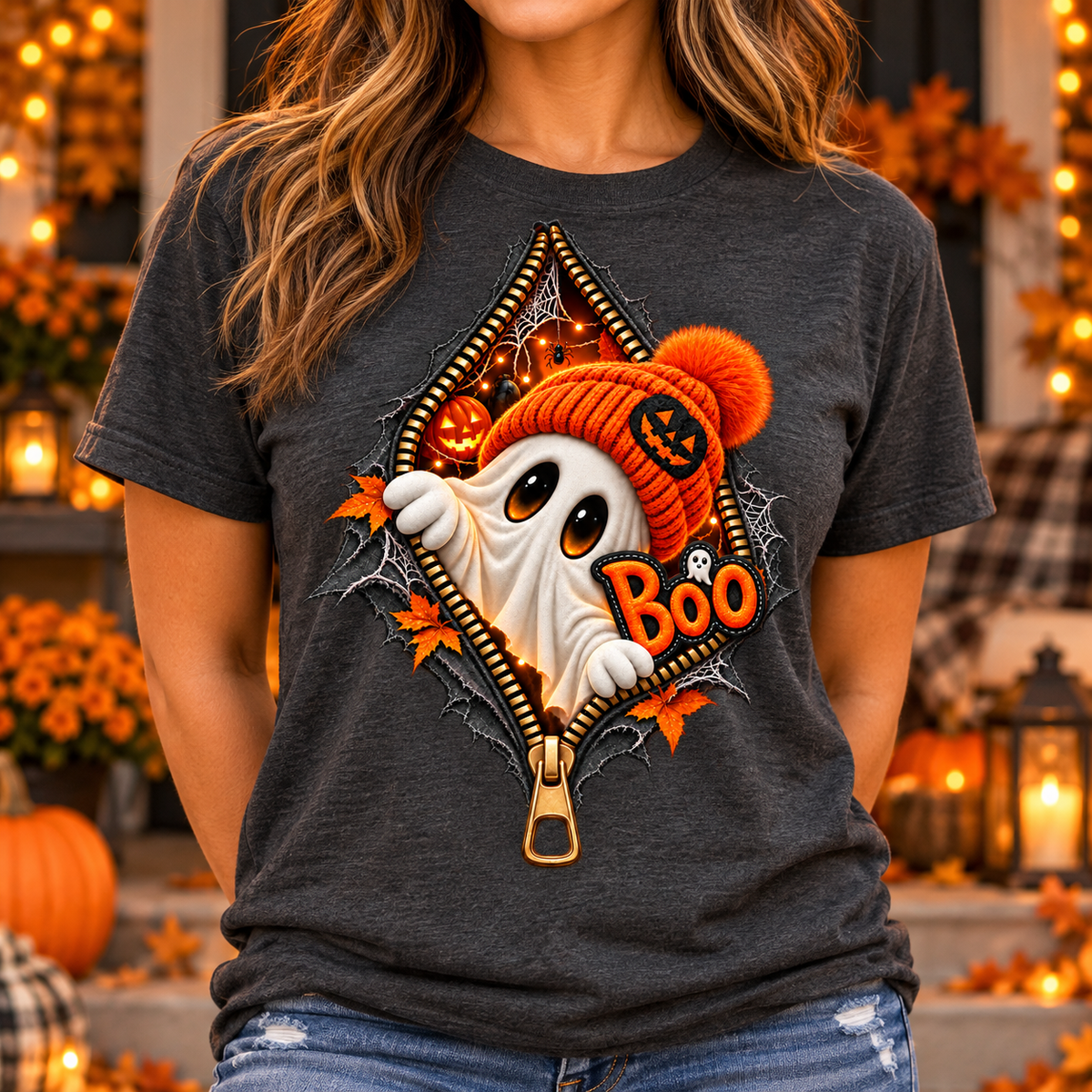 Boo Ghost PNG | Halloween Zipper Ghost Digital Download