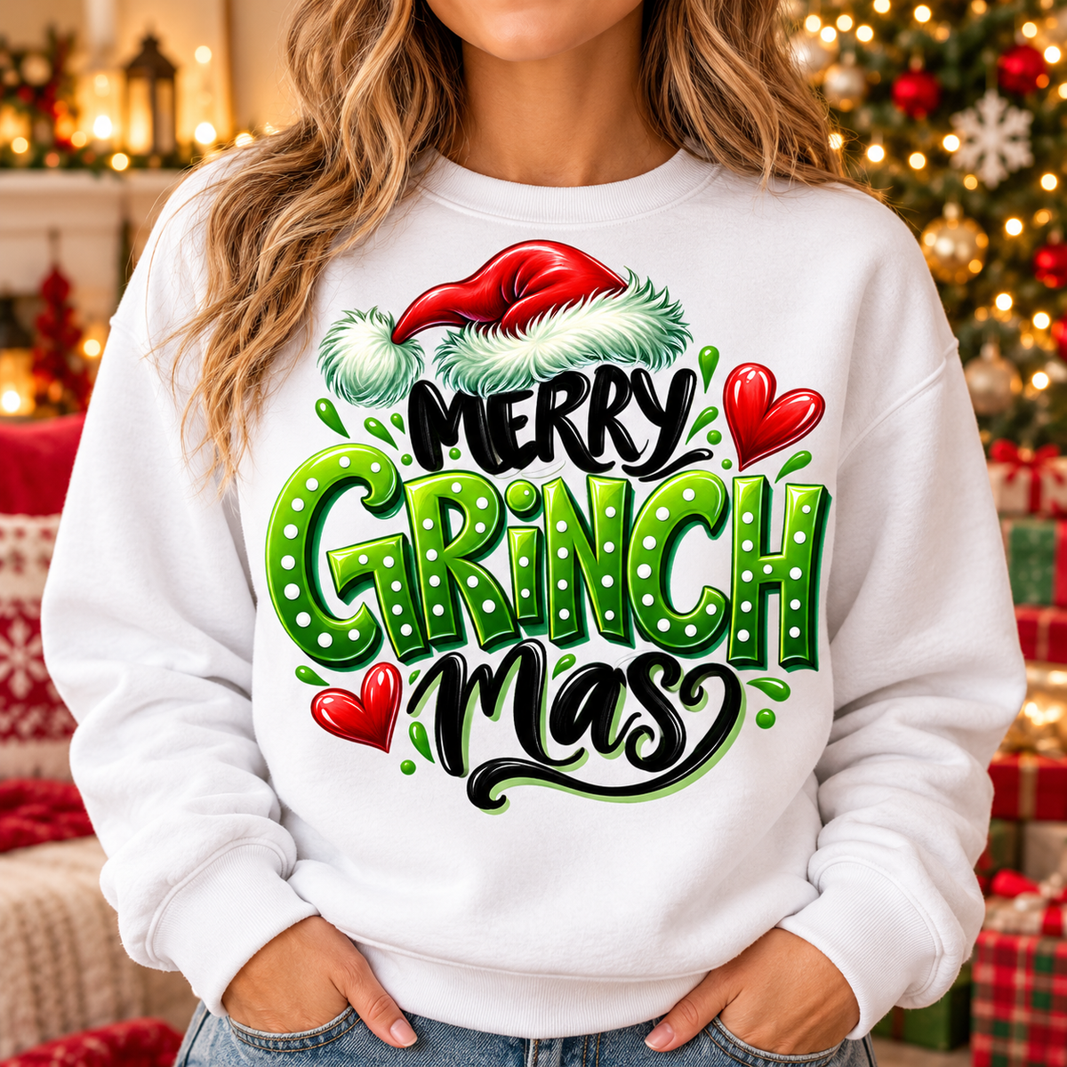 Merry Grinchmas PNG | Christmas Grinch Style Digital Download