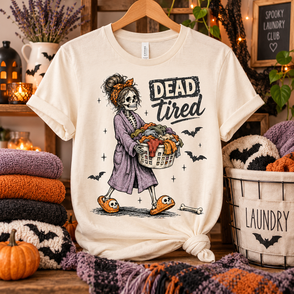 Dead Tired Halloween Skeleton PNG