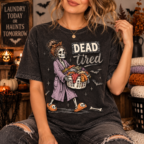 Dead Tired Halloween Skeleton PNG