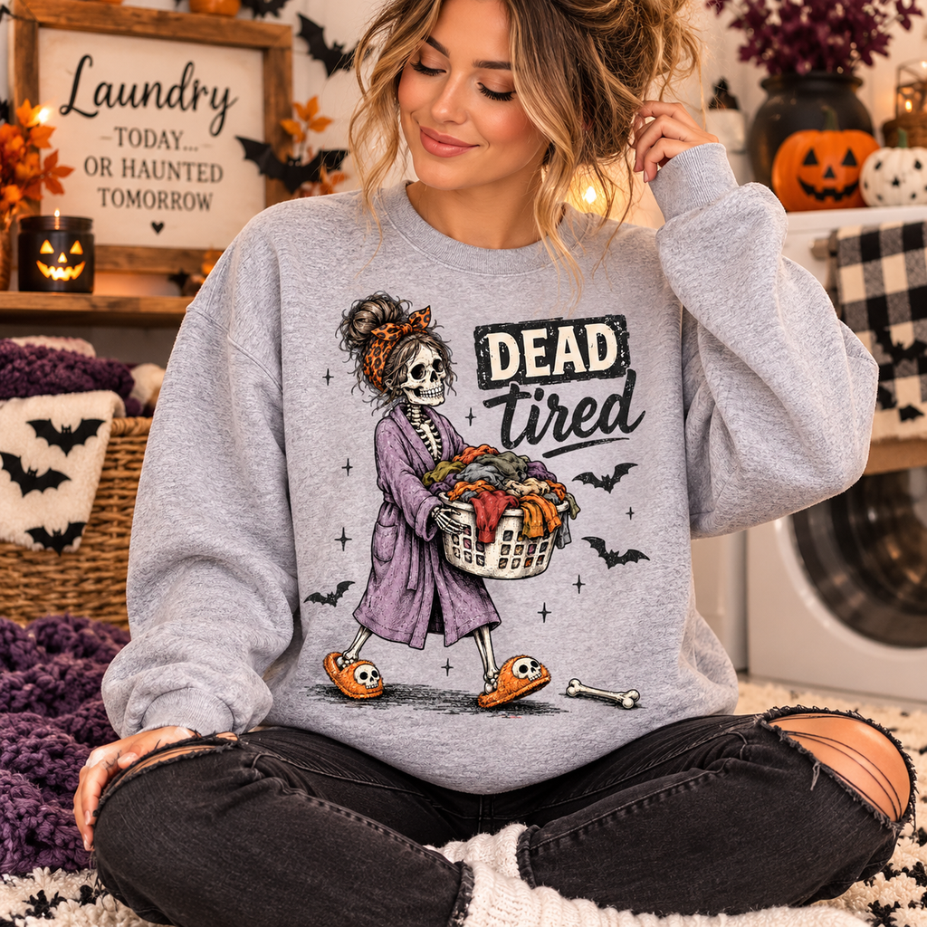 Dead Tired Halloween Skeleton PNG