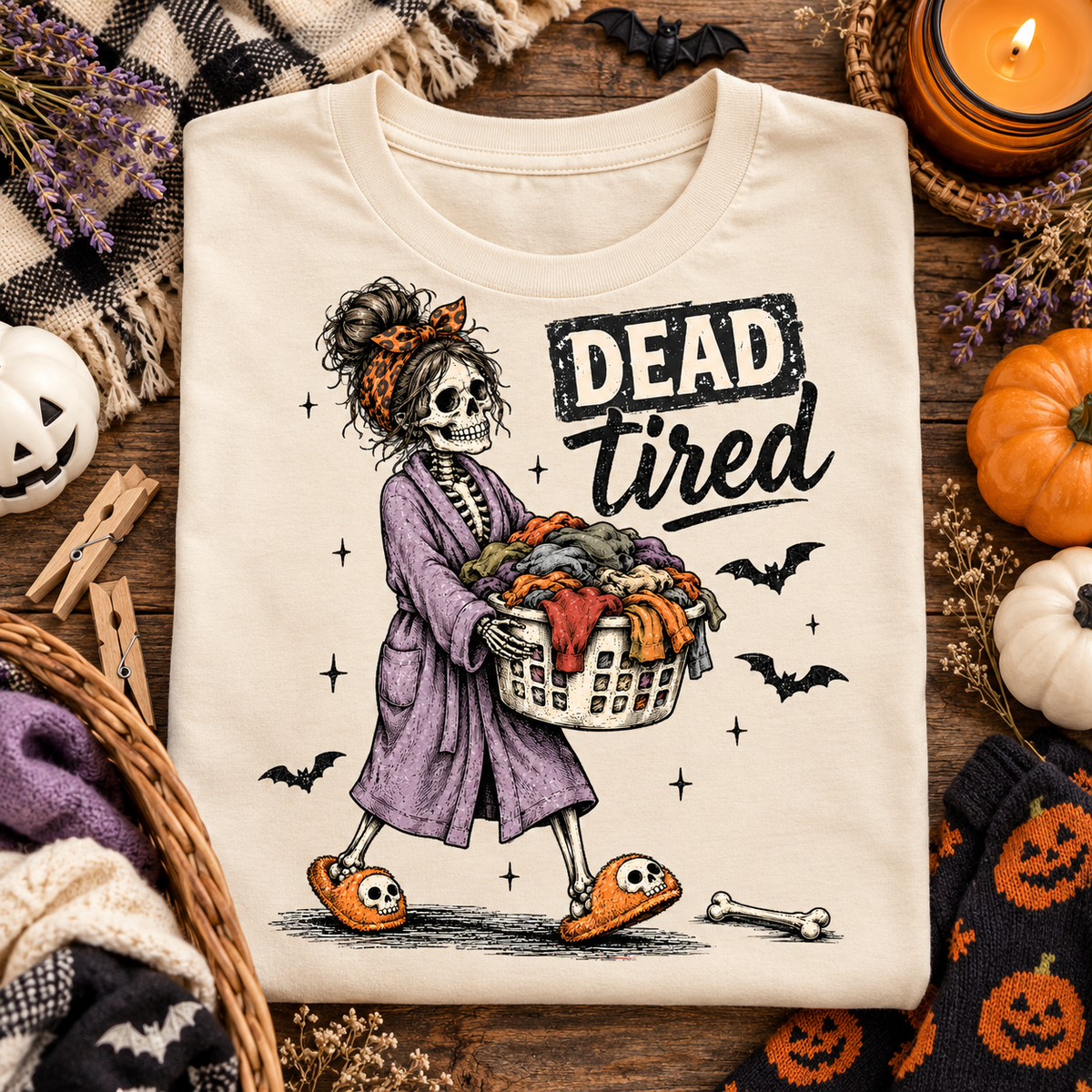 Dead Tired Halloween Skeleton PNG