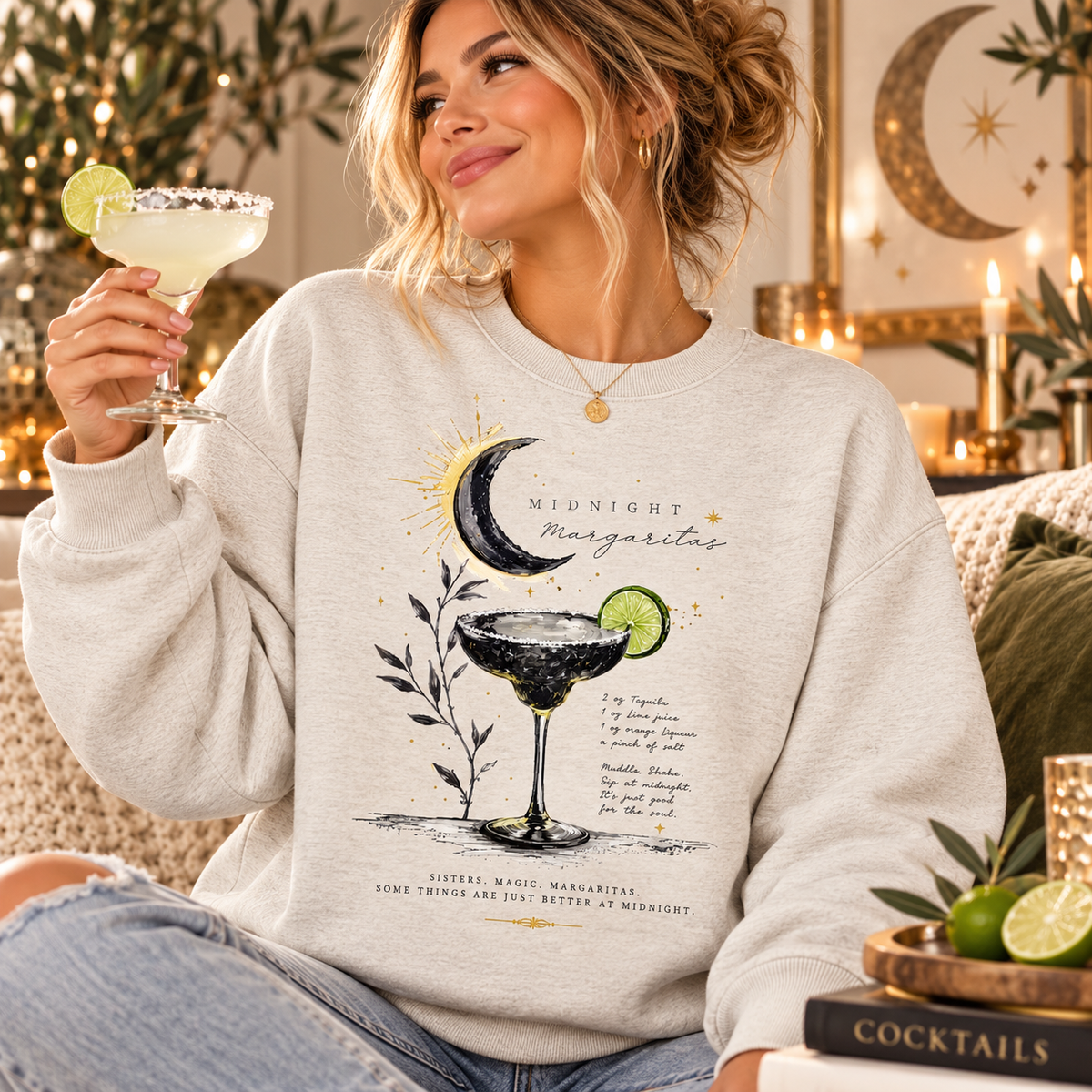 Midnight Margaritas PNG | Celestial Cocktail Digital Download