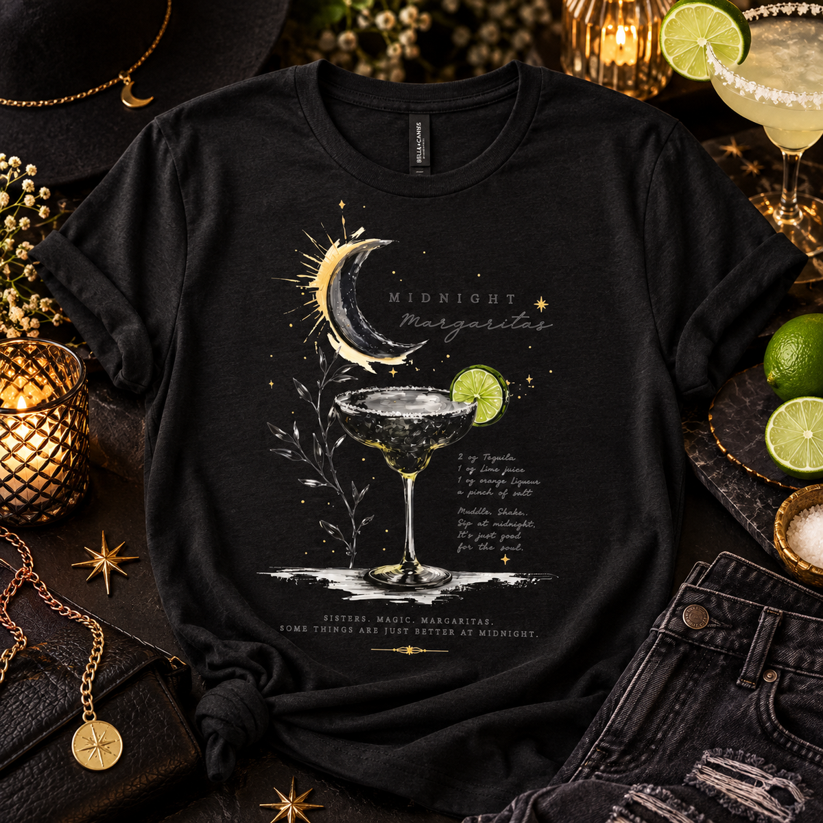 Midnight Margaritas PNG | Celestial Cocktail Digital Download