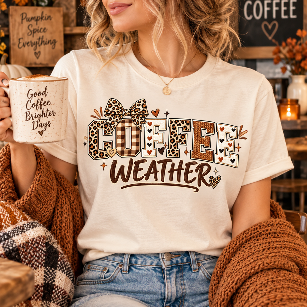 Coffee Weather PNG | Cozy Fall Coffee Digital Download