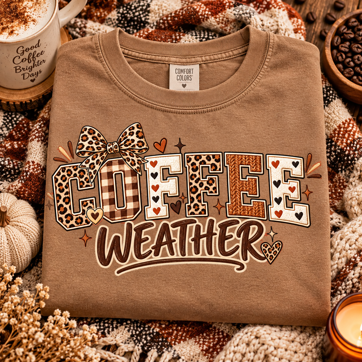 Coffee Weather PNG | Cozy Fall Coffee Digital Download
