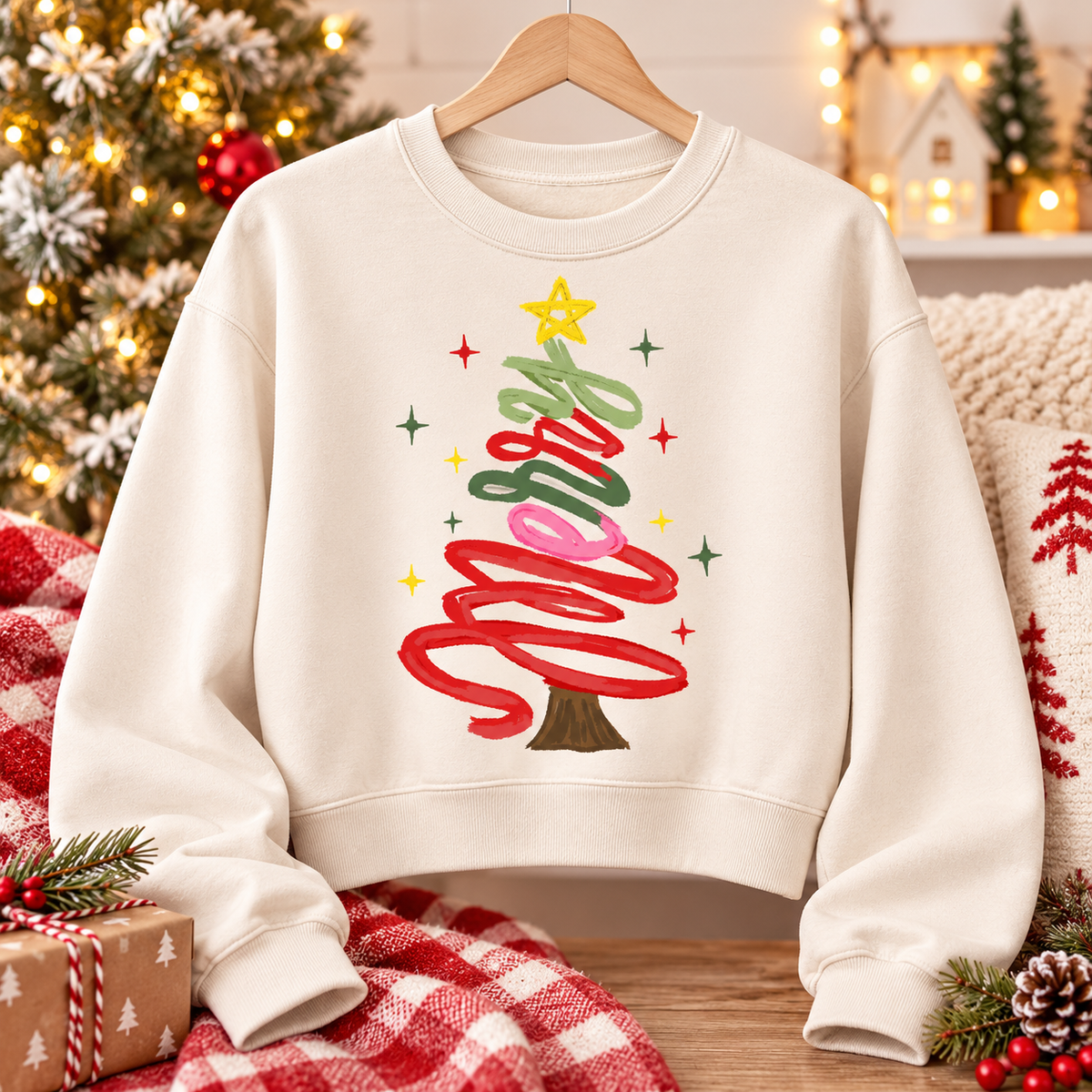 Colorful Christmas Tree PNG | Holiday Digital Download