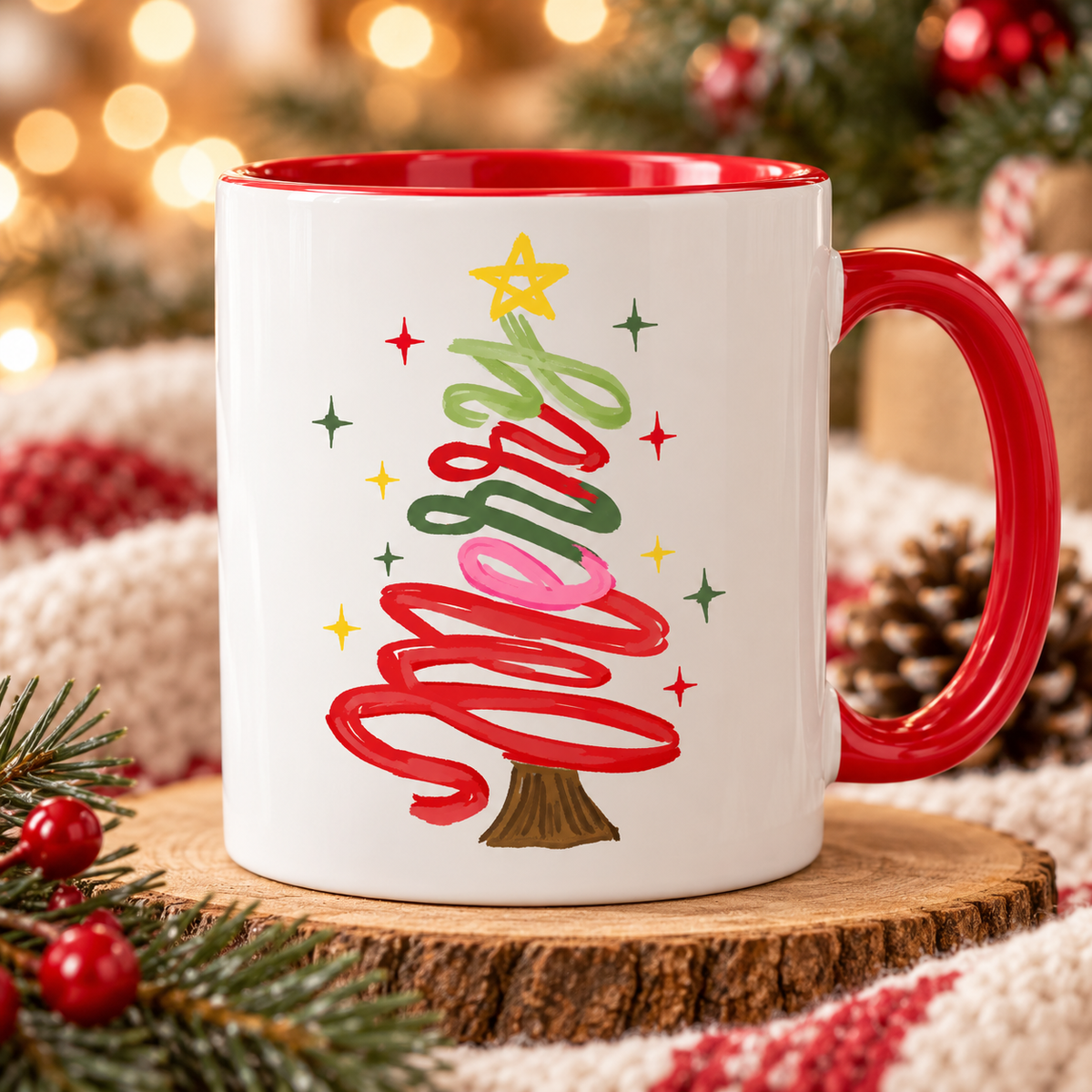 Colorful Christmas Tree PNG | Holiday Digital Download