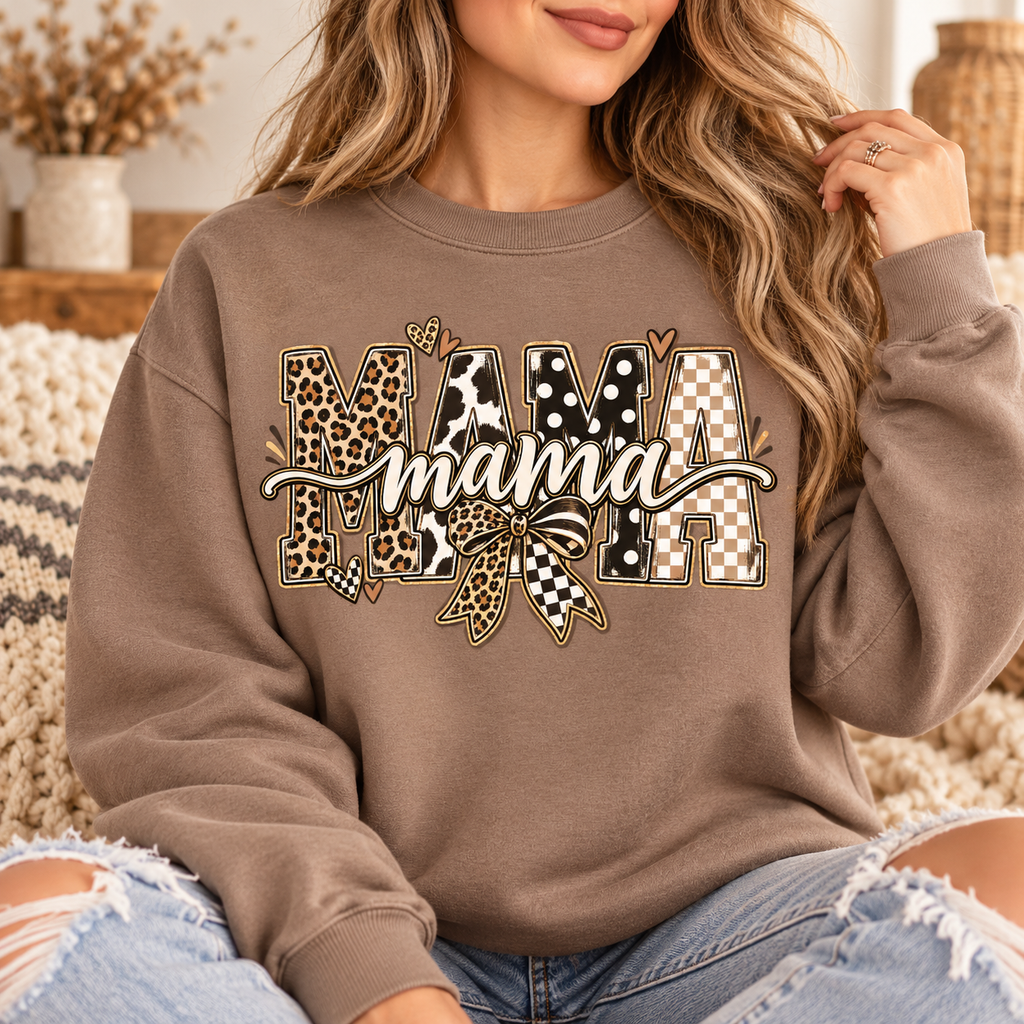 Mama PNG | Leopard Cow Print Mom Digital Download