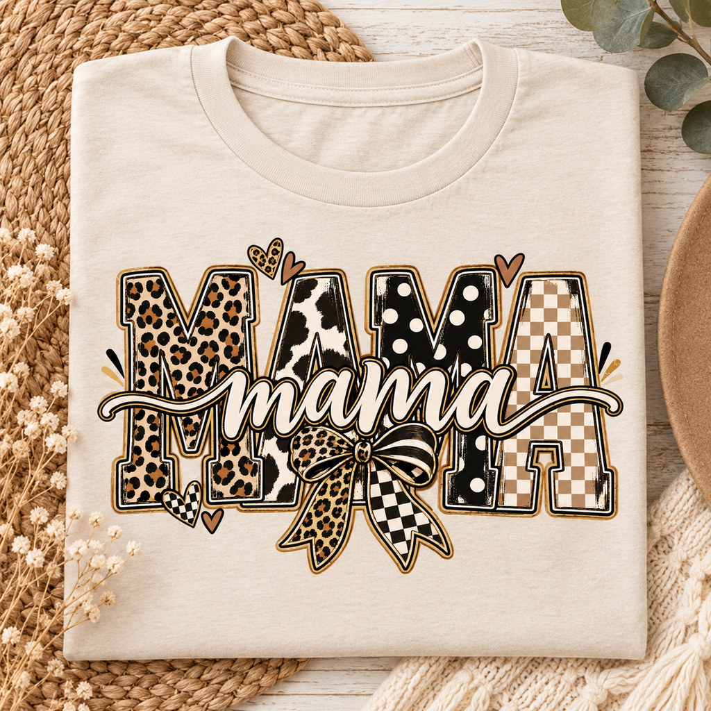 Mama PNG | Leopard Cow Print Mom Digital Download