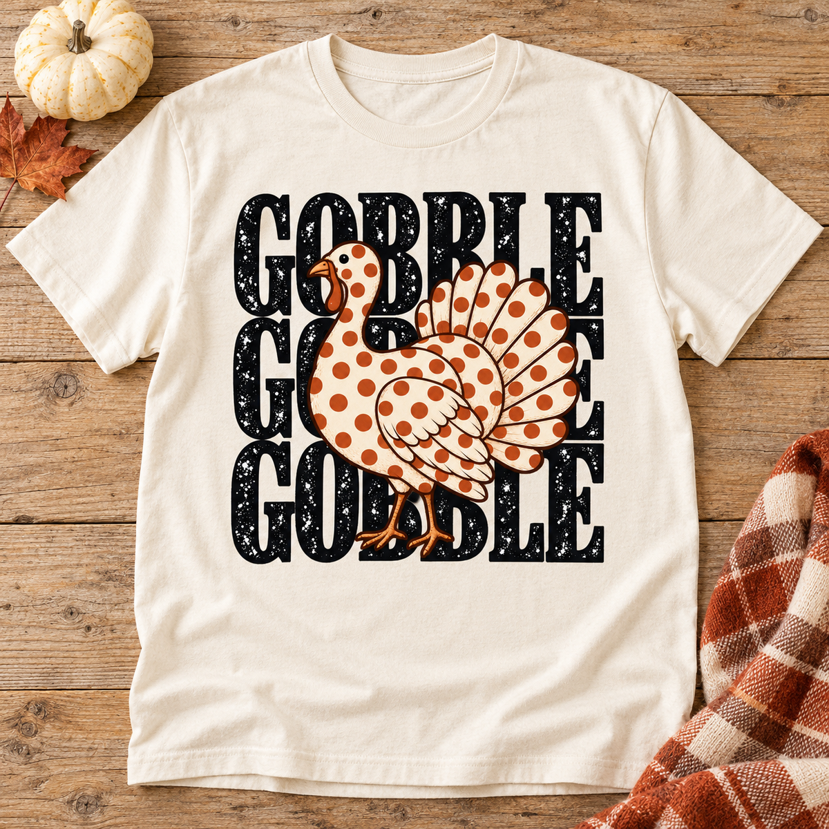 Gobble Gobble PNG | Polka Dot Turkey Thanksgiving Digital Download