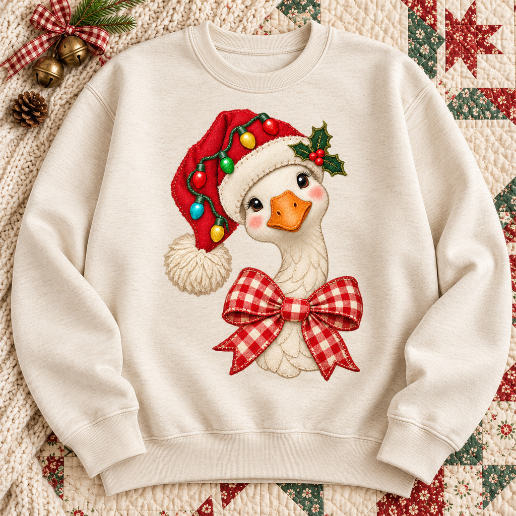 Christmas Goose PNG | Santa Hat Goose Digital Download